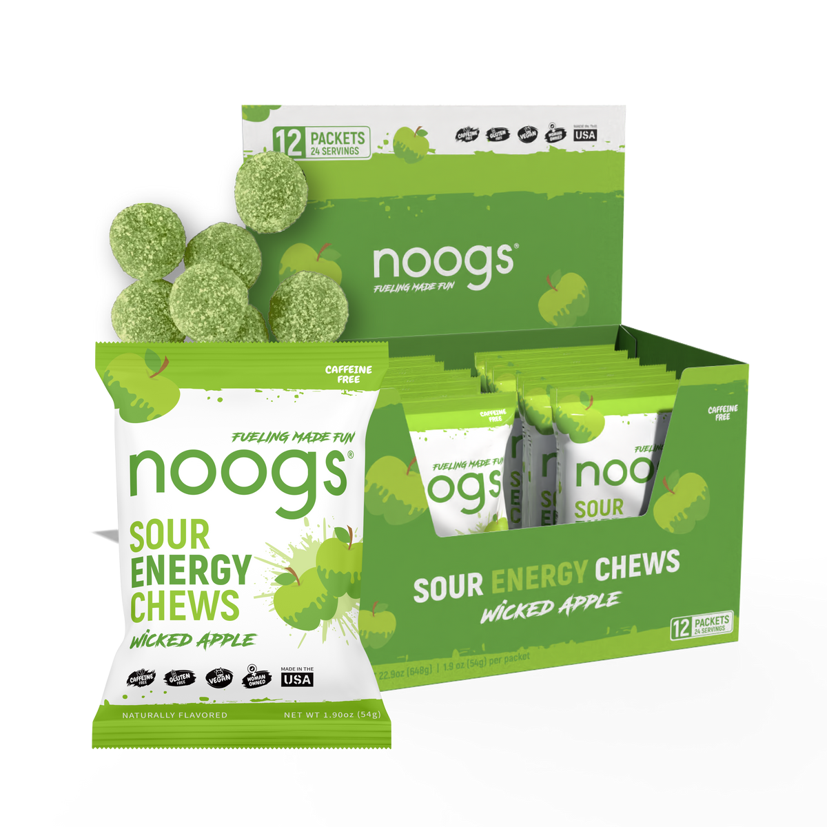 Wicked Apple Sour Energy Chews