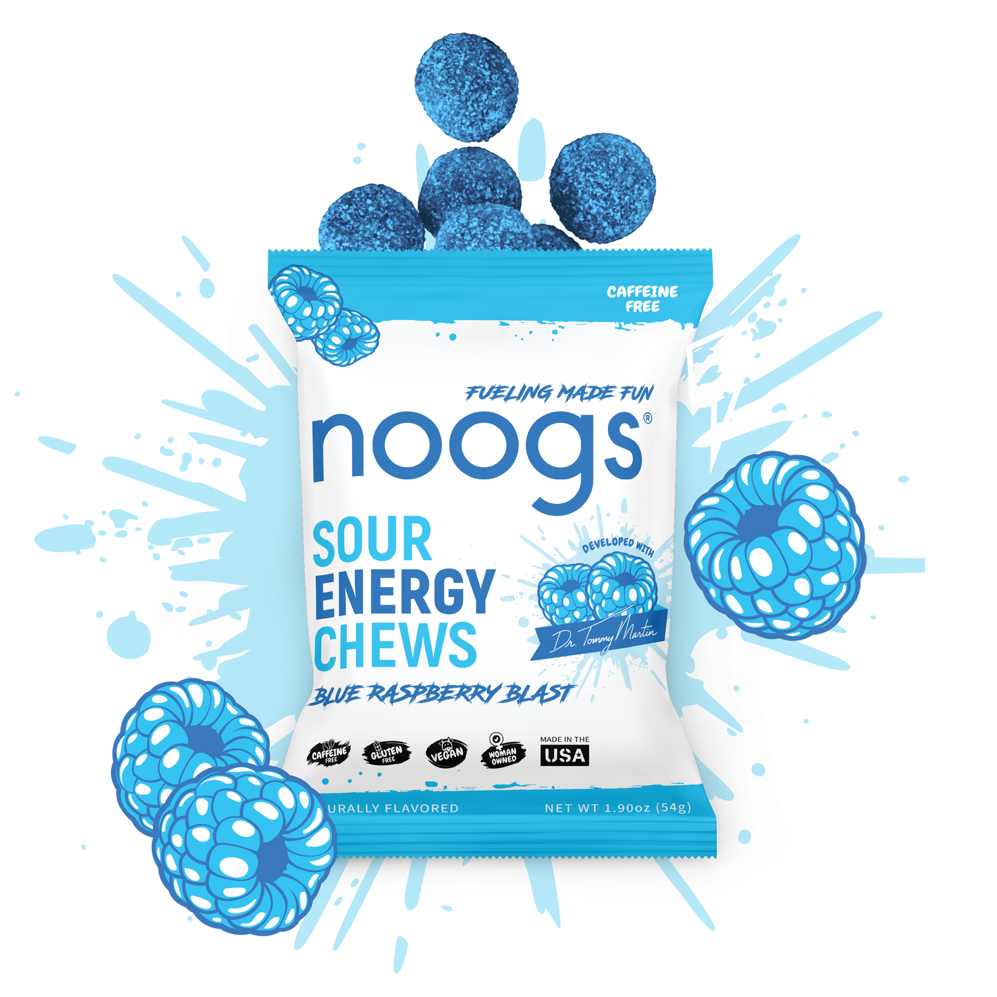 Blue Raspberry Blast Sour Energy Chews