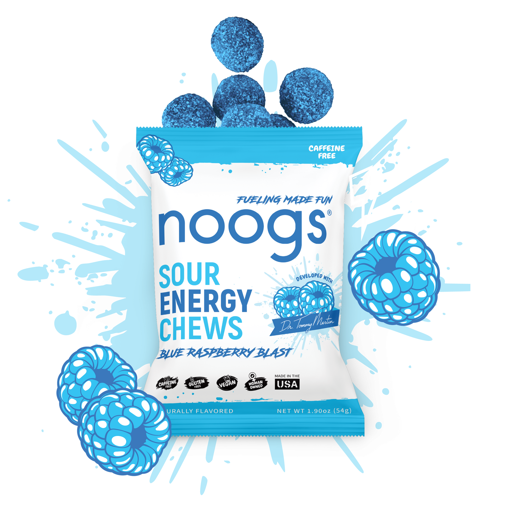 Blue Raspberry Blast Sour Energy Chews